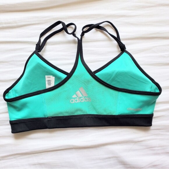 Adidas Green Sports Bra Size M - Picture 2 of 2